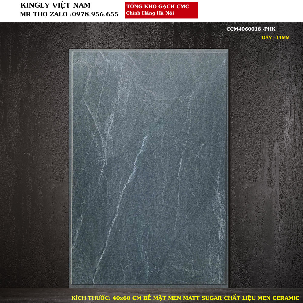 Gạch lát sân vườn vân xi măng CMC 40X60 CM CCM4060018 Loại A